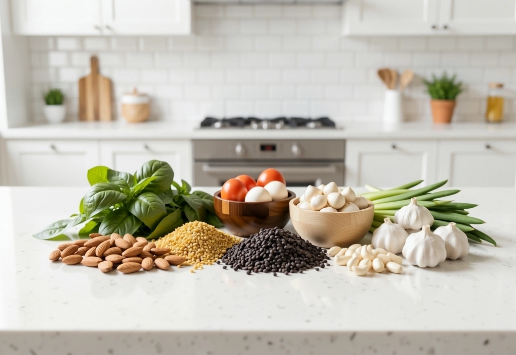 Whole ingredients on a counter